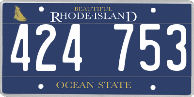 RI license plate 424753