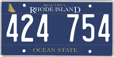 RI license plate 424754