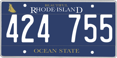RI license plate 424755