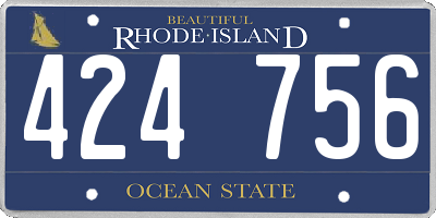 RI license plate 424756
