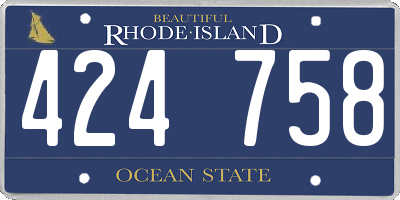 RI license plate 424758