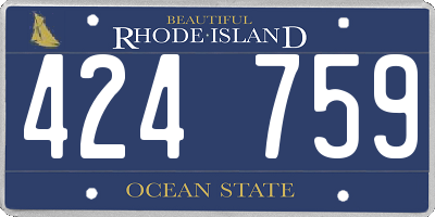 RI license plate 424759