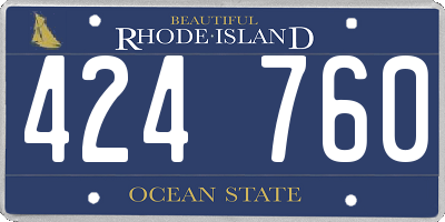 RI license plate 424760