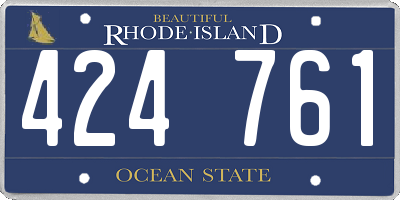 RI license plate 424761