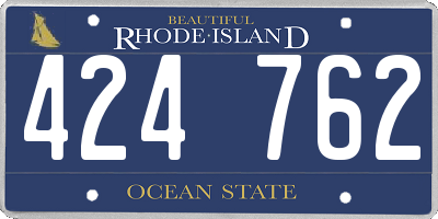 RI license plate 424762
