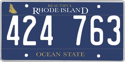 RI license plate 424763