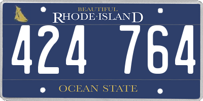 RI license plate 424764
