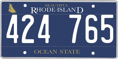 RI license plate 424765