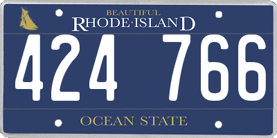 RI license plate 424766