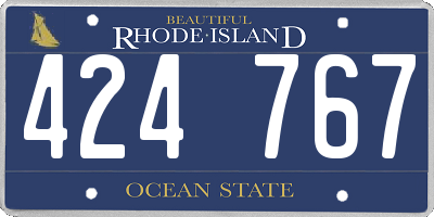 RI license plate 424767