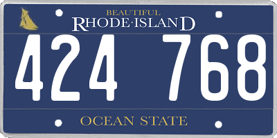 RI license plate 424768