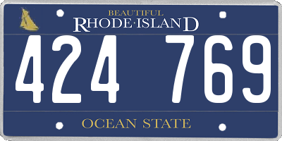 RI license plate 424769