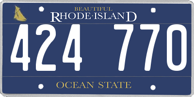 RI license plate 424770
