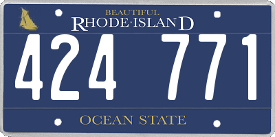 RI license plate 424771