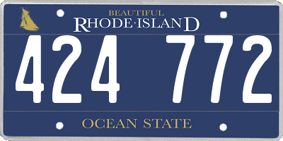 RI license plate 424772
