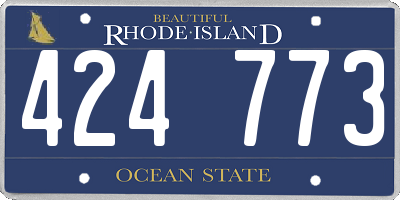 RI license plate 424773