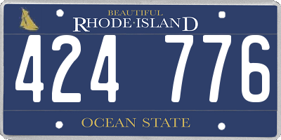 RI license plate 424776