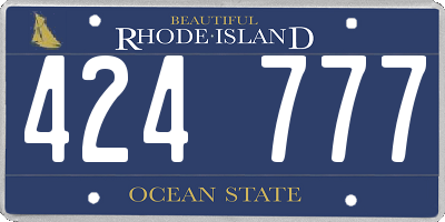 RI license plate 424777