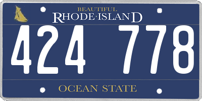 RI license plate 424778