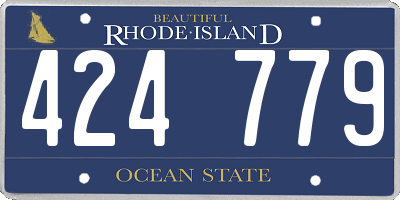 RI license plate 424779