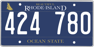 RI license plate 424780