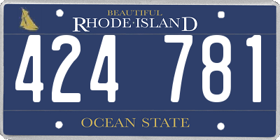 RI license plate 424781