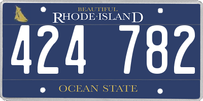 RI license plate 424782