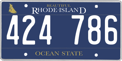 RI license plate 424786