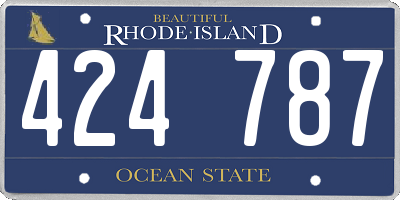 RI license plate 424787