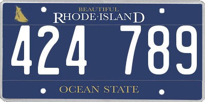 RI license plate 424789