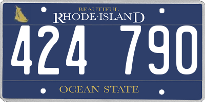 RI license plate 424790