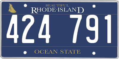RI license plate 424791