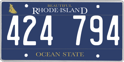RI license plate 424794