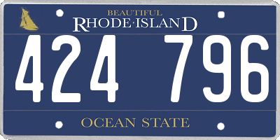 RI license plate 424796