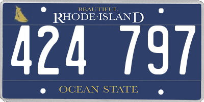 RI license plate 424797