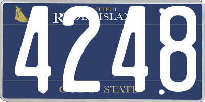 RI license plate 4248