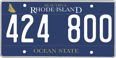 RI license plate 424800