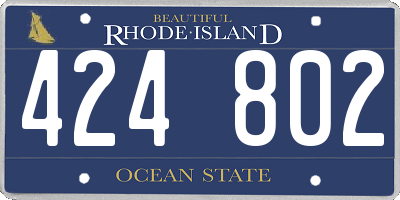 RI license plate 424802