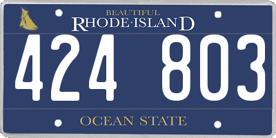 RI license plate 424803