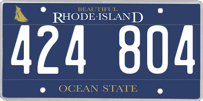 RI license plate 424804