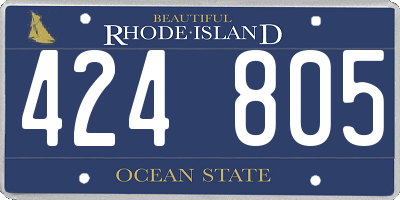 RI license plate 424805