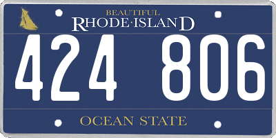 RI license plate 424806