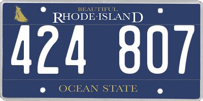 RI license plate 424807