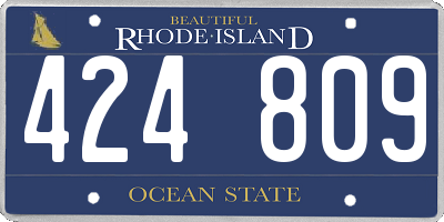 RI license plate 424809
