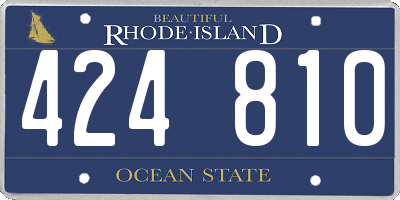 RI license plate 424810