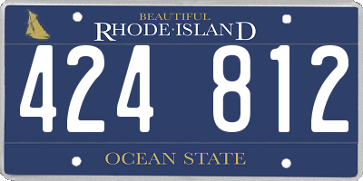 RI license plate 424812