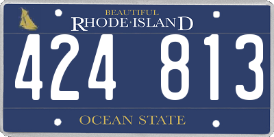 RI license plate 424813