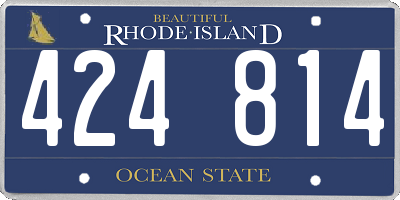 RI license plate 424814