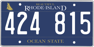 RI license plate 424815