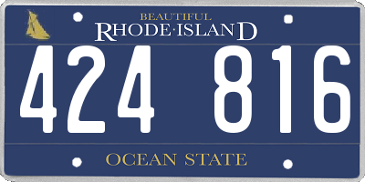 RI license plate 424816